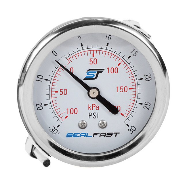 2" Face x 1/4" Back Steel Case U-Clamp - Pressure Gauge - Image 1