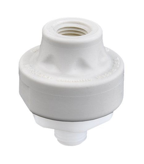 Mini Tuff Guard Isolator with PTFE/FKM Diaphragm, 1/4" Female NPT x 1/4" Male NPT, Natural Polypro - Image 1