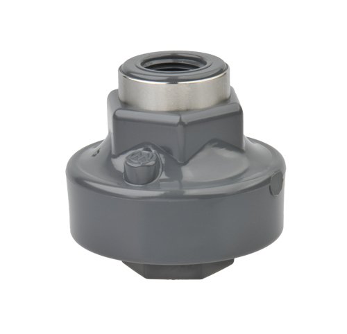 PVC Tuff Guard Isolator - 1/2" Vent Fem NPT x 1/2" Fem NPT Inlet, Viton Diaphragm - Image 1