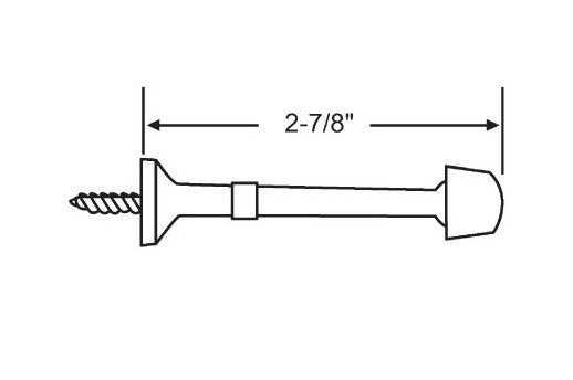 Solid Brass Door Stop Assembly - Image 1