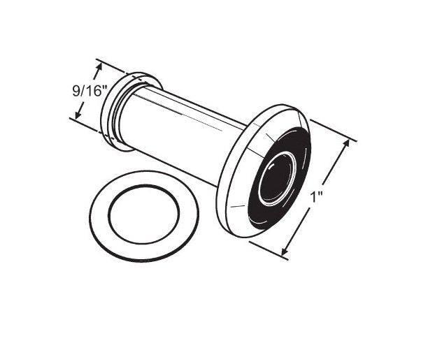 Polished Brass 200 Degree Plastic Lens Door Viewer - Image 1