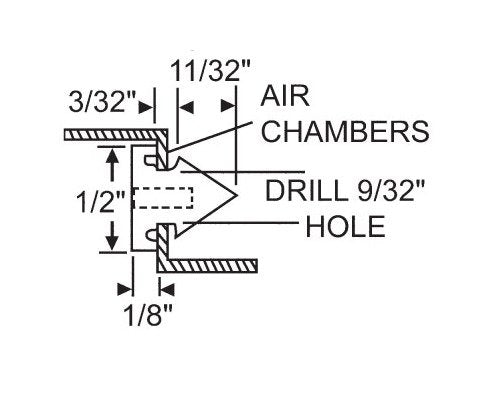 Gray Rubber Door Silencer - Strybuc 9/32in Drill Hole, Gray - Image 2
