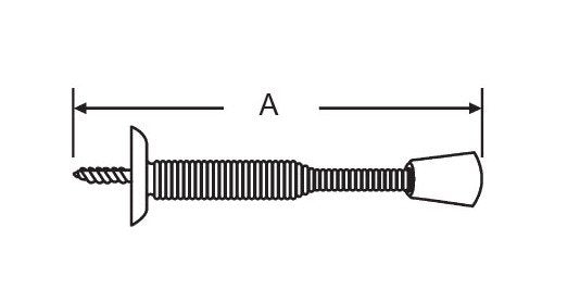 Chrome Finish Door Stop Assembly with 3-3/4 in Dimension - Image 1
