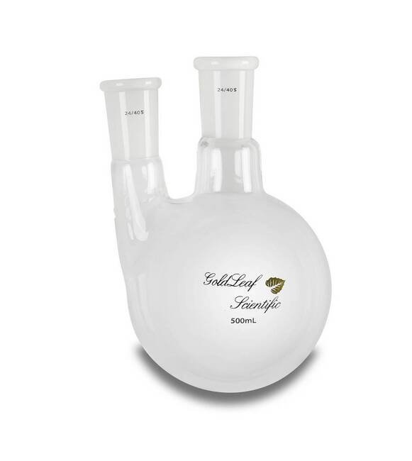 500 Milliliter (mL) Volume 2-Neck Round Bottom Flask - Image 1