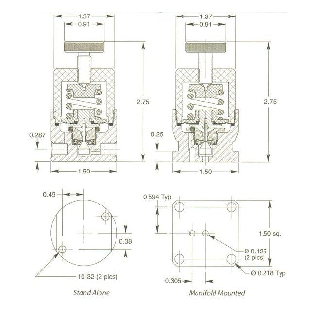 LG-1 Series Ultra-Miniature Pressure Regulators - Image 2