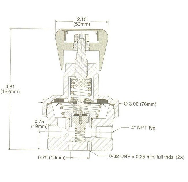 PR-7 Series Compact High-Flow Pressure Regulator - Image 2