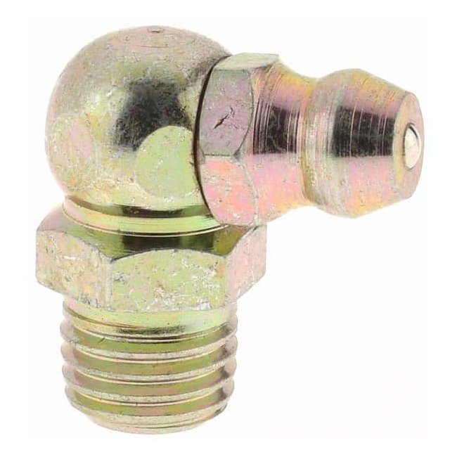 90 Degree M8 x 1 Taper Thread Grease Fitting - Image 1