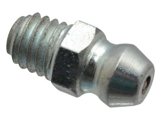 Alemite Straight Head Angle M6 x 1.0 Metric Steel Grease Fitting - Image 1