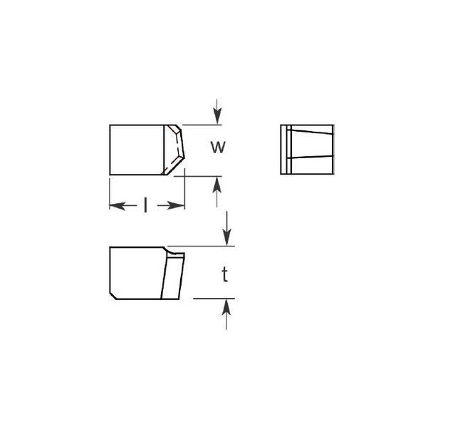 Ultra-Met Cut Off Cutting Tool Insert - 0.372/0.378in - Image 1