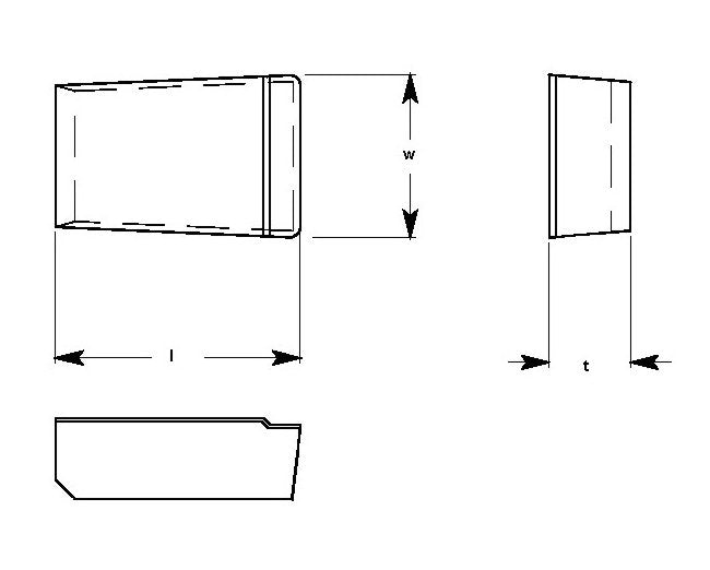Ultra-Met® 0.745/0.755 Inch Cut Off Cutting Tool Insert - Image 1