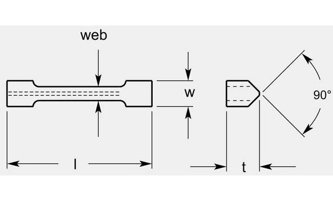 Dog Bone Style Grooving Blank, 0.327/0.337 in - Image 1