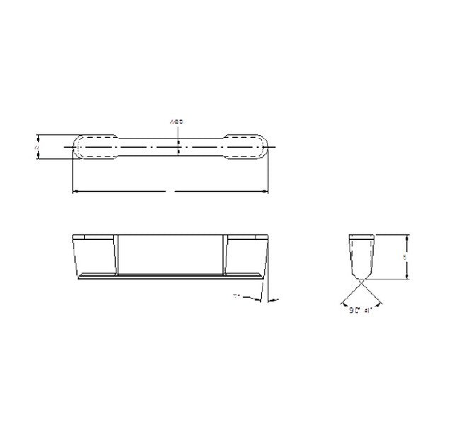 Full Radius Positive Dog Bone Cutting Tool Insert, 0.200/0.210 in Width - Image 1