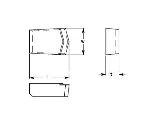 Ultra-Met® 0.745/0.755 Inch Cut Off Tool Insert - Image 1