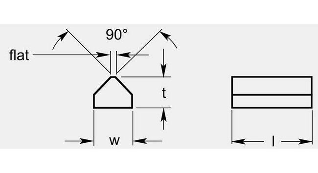Vee Bottom Grooving Tool, 0.270/0.276 in Thickness - Image 1