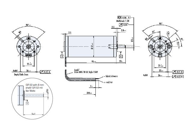 Dunkermotoren GR Series Brushed DC Motor - 73.7W/40V - Image 2