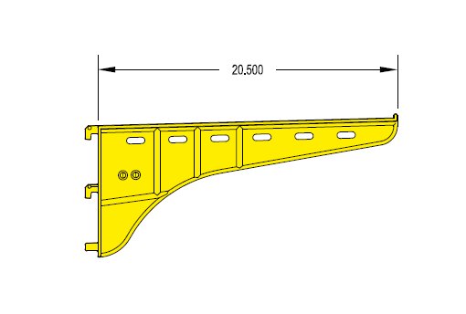 20-Inch Non-Metallic Arm for Underground Cable Racks - Image 2