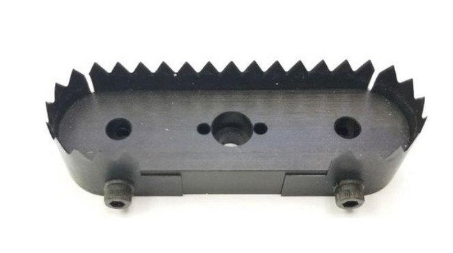 3-1/2 x 1 Inch (in) Size Oval Handle Hole Toothed Punch with C Cut - Image 1