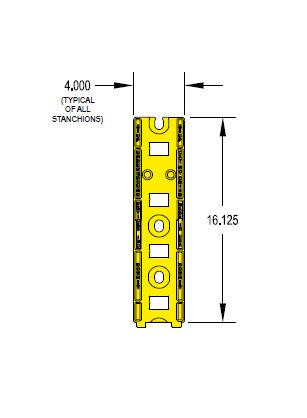 16 Inch Non-Metallic Cable Rack Stanchion - Image 2
