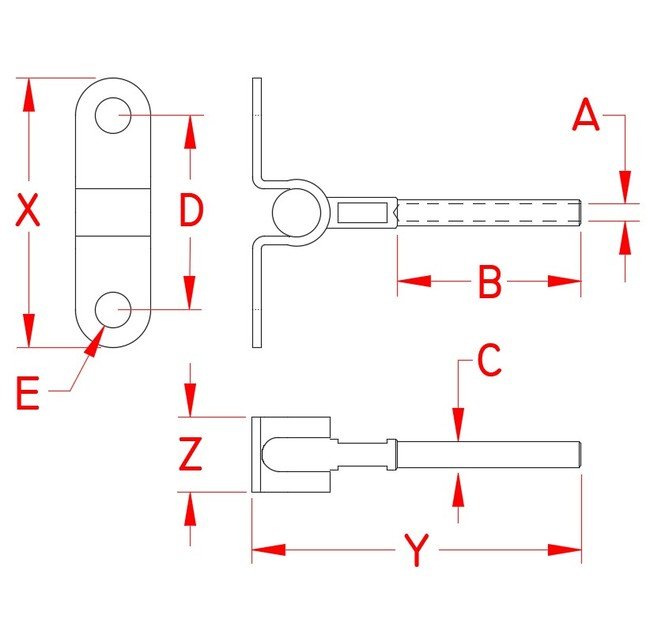 316 Stainless Steel Hand Swage Wall Mount for Cable Systems - Image 2