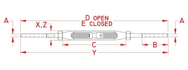 Suncor Open Body Hand Swage Stud and Stud Turnbuckle for 1/8" and 3/16" Cable Sizes - Image 2