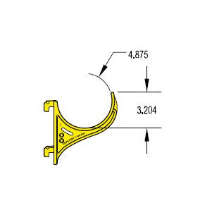 4.9 Inch Non-Metallic Cable Rack Saddle - Image 2
