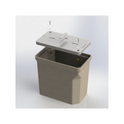 Polymer Concrete Handhole Assembly - Straight Sides, Open Bottom, 19 3/4 in. Length - Image 2