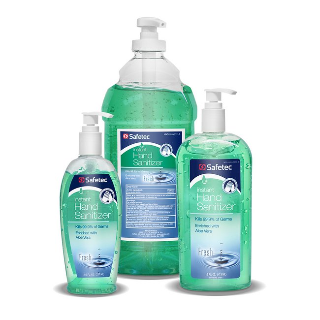 Safetec Fresh Scent Hand Sanitizer 8 oz Pump Bottle - Image 1