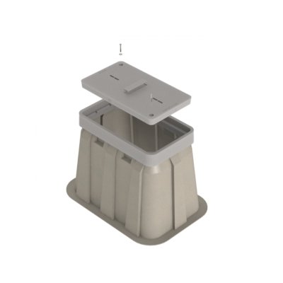 10 in. Inside Depth Fiberglass Concrete Assembly | Stainless Steel Bolts - Image 2