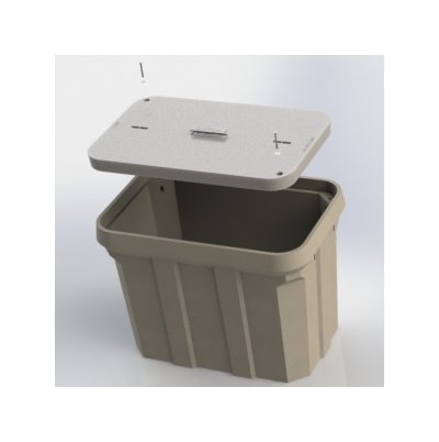 Polymer Concrete Handhole Assembly - Straight Sides, Open Bottom, 39 13/16 in. - Image 2