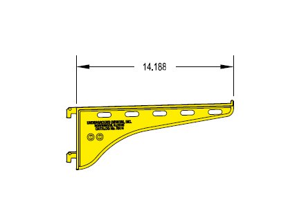 14 Inch Underground Non-Metallic Cable Rack Arm - Image 2