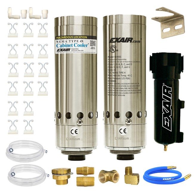 Exploc 5,600 Btu/hr 316 Stainless Steel Cabinet Cooler with 24V DC Thermostat - Image 2