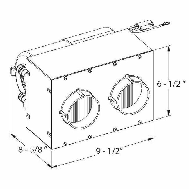 Universal 12V Heater - Floor/Under Dash Mount - Image 2