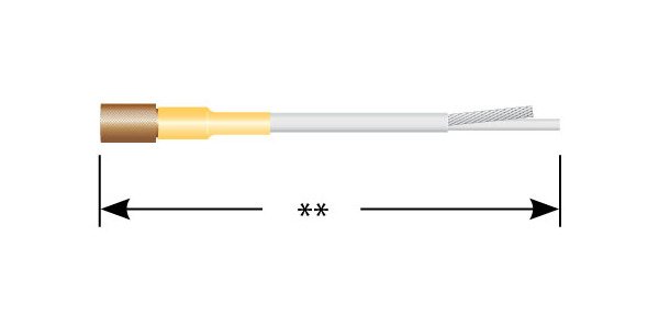600 Series Single-Ended Shielded Cable Assembly with Knurled Plug - Image 1
