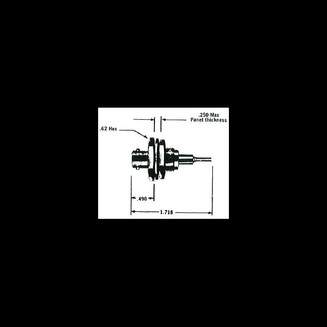 Male Panel Receptacle - Series 31, 310 and 311 Coaxial Connectors - Image 1