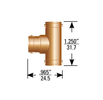 High Voltage Cond. 1 T Adaptor Male-Male-Male - Image 1
