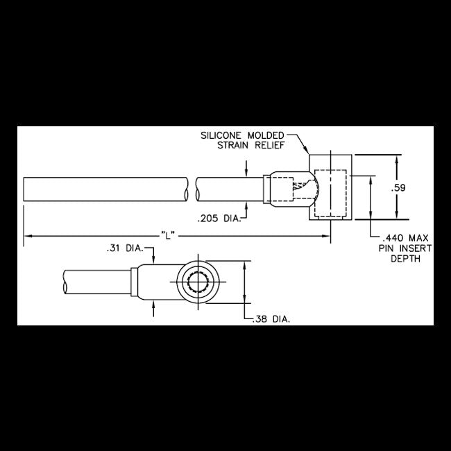 High Current Flash Lamp Connector - Single Ended 4mm Molded Plug - Image 2