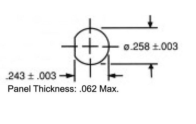 12kVDC Front Panel Single Pin Receptacle (Threaded) - Image 1