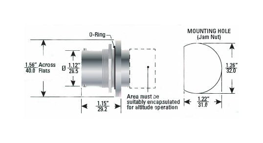 Teledyne Reynold 1804 Series 4-Pin Sealed Bayonet Receptacle - Image 1