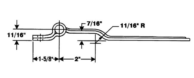 8" Strap Hinge - Steel Zinc Plated, Narrow Bracket Over The Seal - Image 3