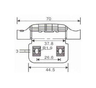 Monroe 200 Series Brass Plated Cabinet Hinge - 1.50mm Gauge - Image 2