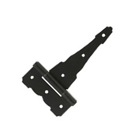 Series 8012 Steel Tee Hinges, 6" Zinc Plate - Black - Image 1