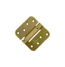 Antique Brass Spring Door Hinges 4x4, 5/8" Radius - Image 1