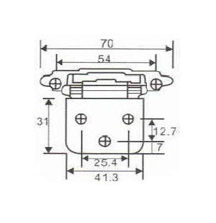 Monroe 197 Series Cabinet Hinge, Brass Plated, 1.50mm Gauge - Image 2