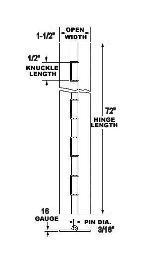 Heavy-Duty Stainless Steel Continuous Hinges - Image 2