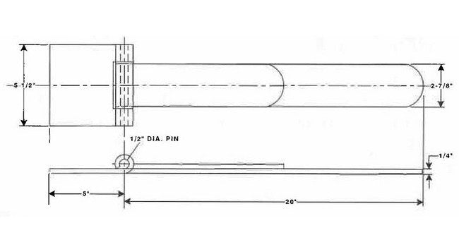 Heavy Duty Truck/Trailer Rear Door Hinge with 20" Strap - Image 2
