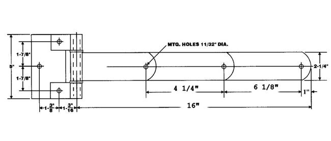 Heavy-Duty 16-inch Laminated Steel Hinge - Image 3