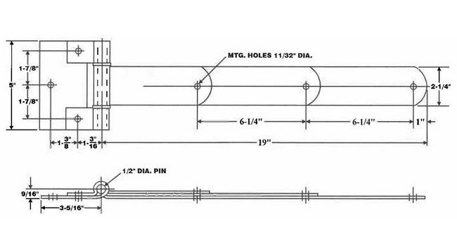 Heavy-Duty Laminated Steel Truck/Trailer Hinges - Image 2