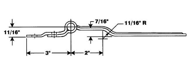 Embossed Zinc-Plated Hinge 12" - Image 3