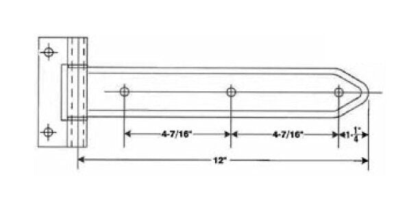 Heavy-Duty Steel Embossed Truck/Trailer Hinge - Series 3400 - Image 2