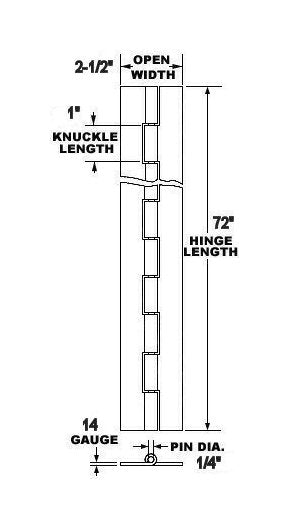Heavy Duty Stainless Steel Continuous Hinges - Image 2